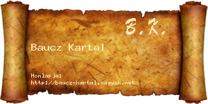 Baucz Kartal névjegykártya